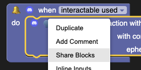 Share blocks